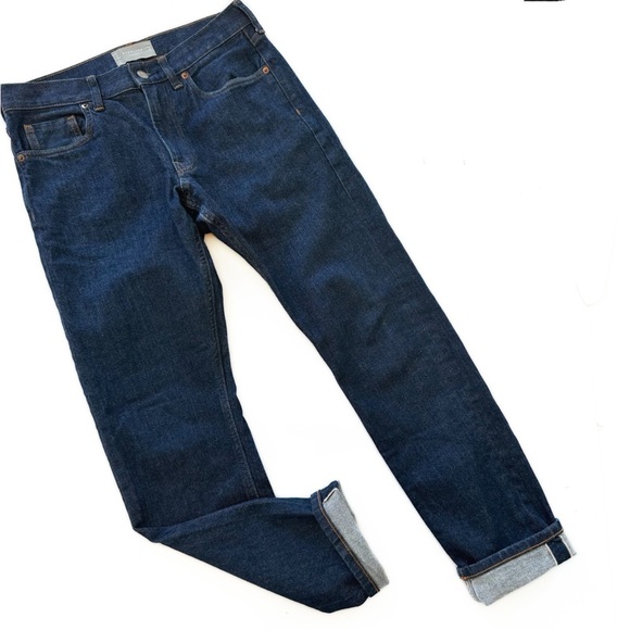 Everlane The Selvedge Slim Fit Jeans Mens Sz 30 x 29 Indigo Rinse Organic Cotton